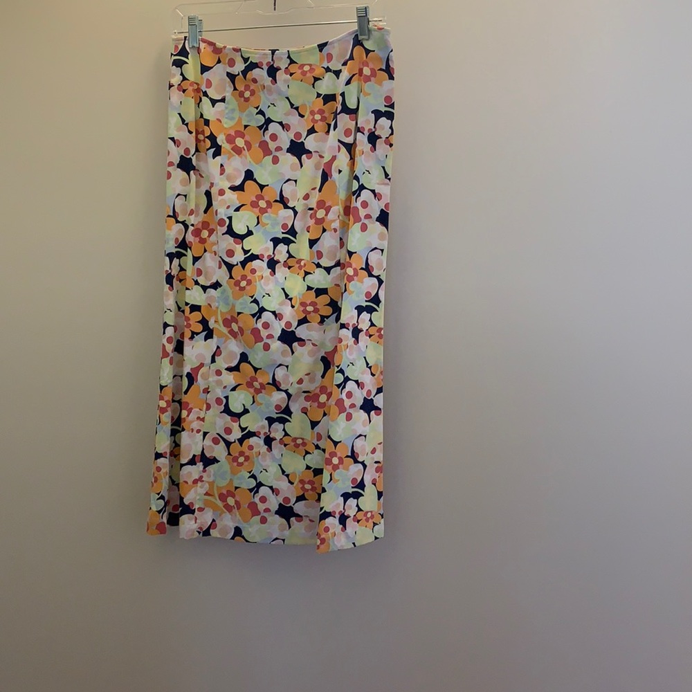 Talbots Petite‎ Women’s Floral Skirt Size 8P – Cotton Tencel Blend